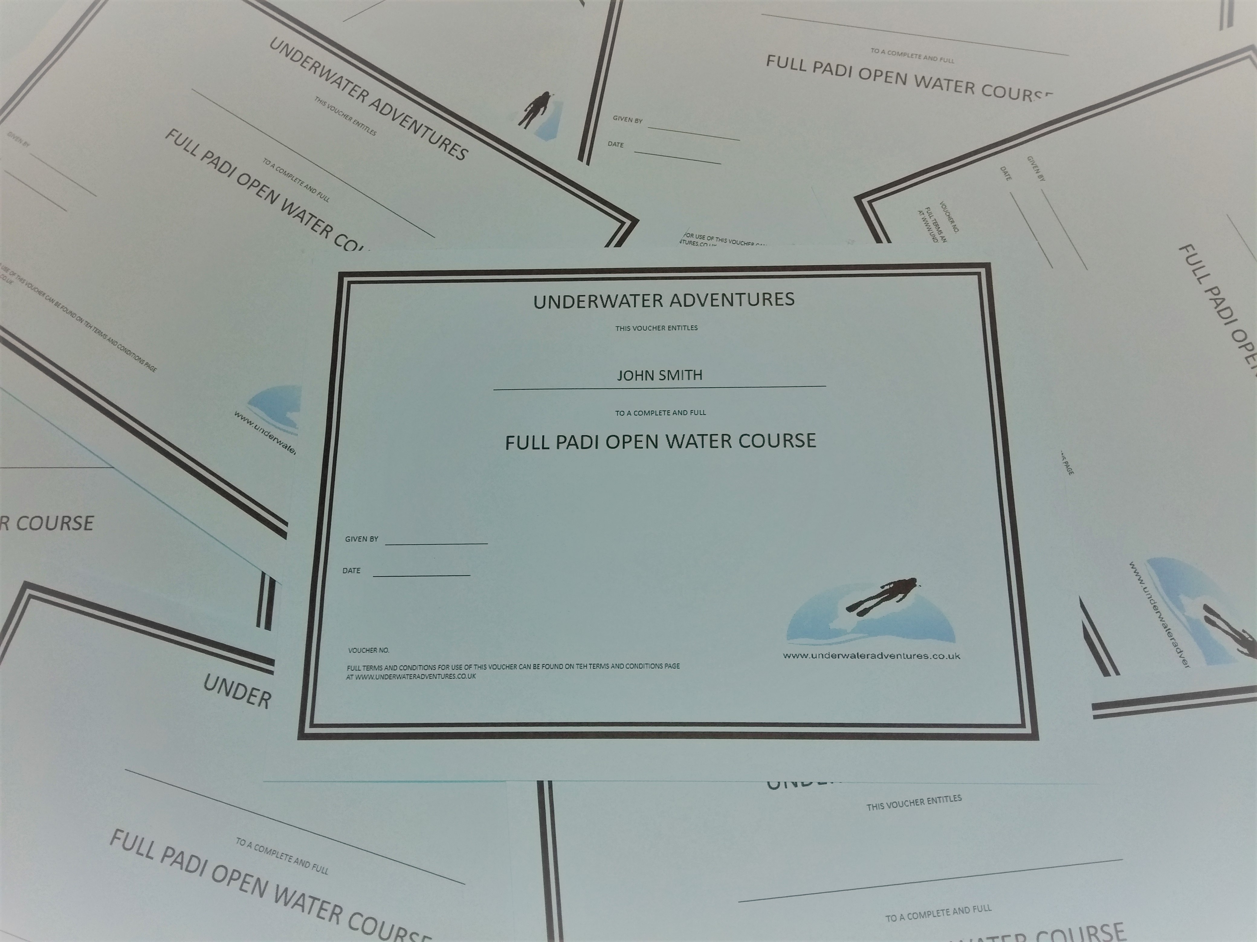 scuba diving gift vouchers, give the gift of scuba diving