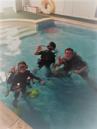 scuba diving party for children, padi childrens try dive